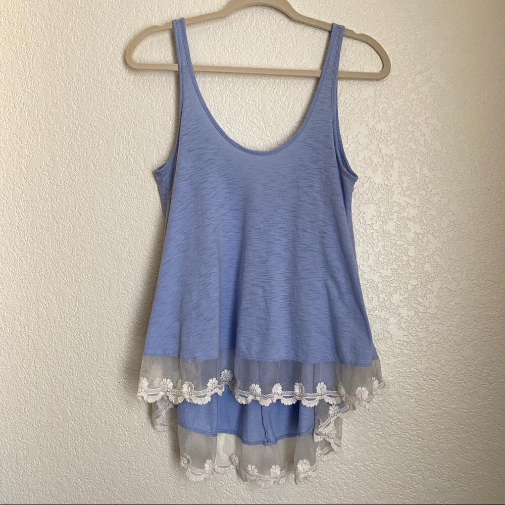 Lace trimmed tank